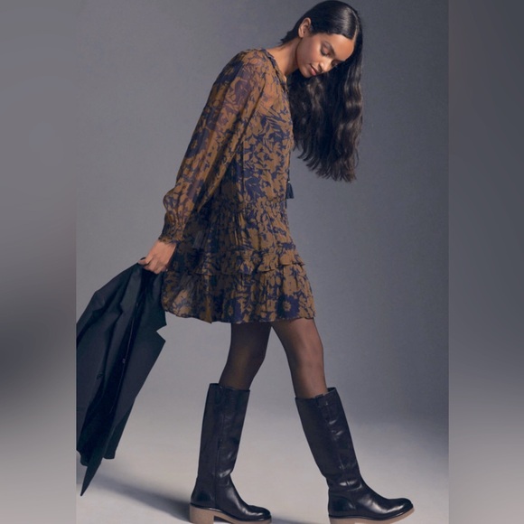 ANTHROPOLOGIE The Marais Printed Chiffon Mini Dress - Picture 3 of 14